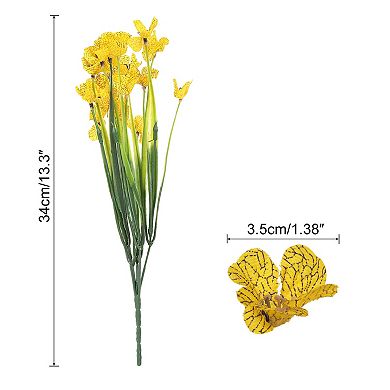 Artificial Flower Heads, Plastic Fake Plants Hydrangea Faux Flowers 12pcs