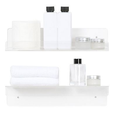 Acrylic Floating Shelves For Wall, Clear Shelves For Bathroom Kitchen Wall Display Shelf 3 Pack