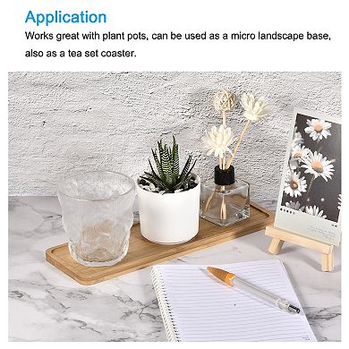 Plant Pot Saucer, 11x3.7" Rectangular Flower Drip Tray For Indoors