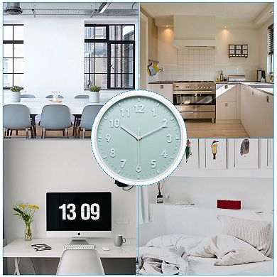 Wall Clock, 3D Number Quartz Silent Round Wall Clocks