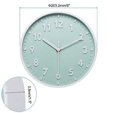 Wall Clock, 3D Number Quartz Silent Round Wall Clocks