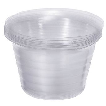 Plant Pot Saucer, 5" Plastic Round Flower Drip Tray For Indoor Outdoor, Clear Pack Of 10