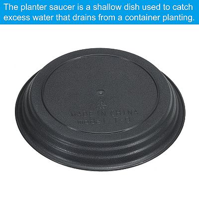 Unique Bargains Home Garden Round Plastic Plant Saucers 6 Pcs Gray 7 Inch