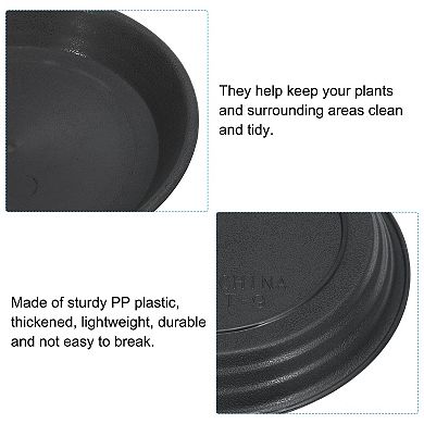 Plant Saucers 7 Inch, 6 Pack Round Plastic Flower Pot Plant Tray