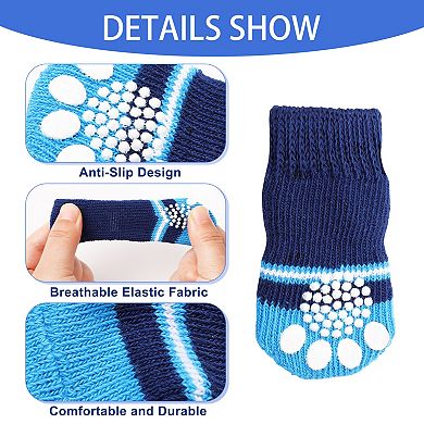Dog Socks Hardwood Floor Wear Strong Grips Traction Control Prevents Licking Dog Paw Protection