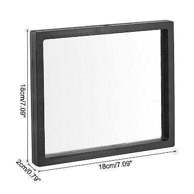 Floating Thin Film Display Box, Abs Frame Case 18cm X 18cm X 2cm Pack Of 4