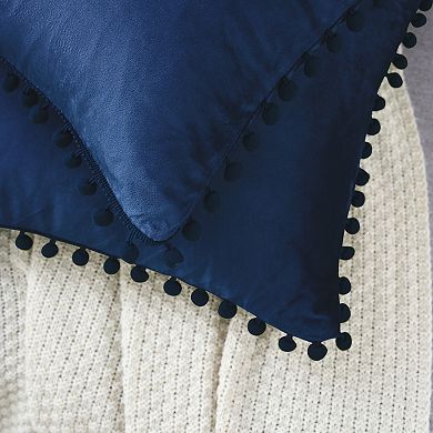 Fringe Pom Poms Decorative Throw Pillow Covers Cushion Pillow Cases Room 18" X 18", 20" X 20"
