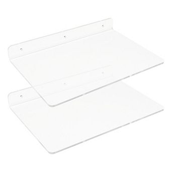 Clear Shelves For Bathroom Bedroom Wall Display Shelf, Floating Shelves For Wall Clear 2 Pack