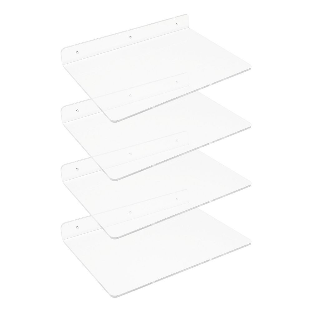 Clear Shelves For Bathroom Bedroom Wall Display Shelf, Acrylic Floating ...