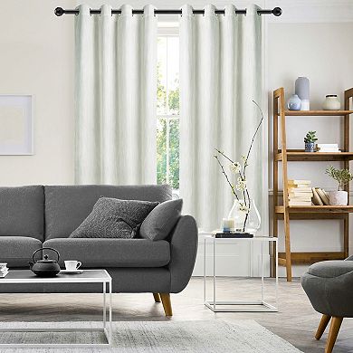 2 Panels Bedroom Linen Look Blackout Curtains 52" X 63"