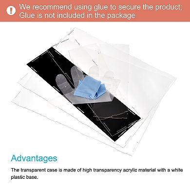 Acrylic Display Case Plastic Box Cube Storage Box Clear Small Assemble Dustproof Showcase