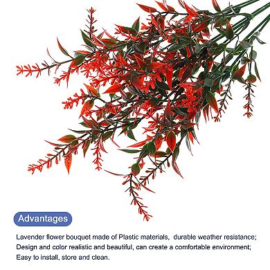 20 Bundles Artificial Lavender Flowers Plastic Shrubs For Indoor Outdoor