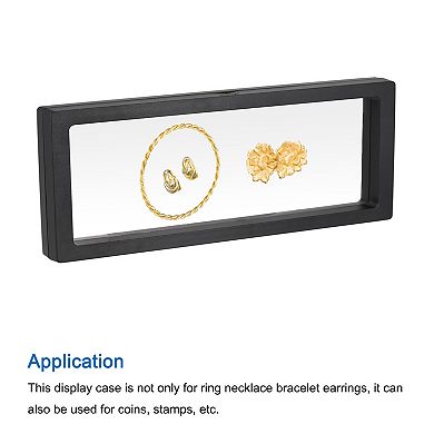 Floating Thin Film Display Box, Abs Frame Case 30cm X 9cm X 2cm Pack Of 2