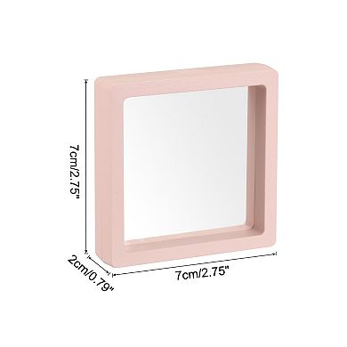 Floating Thin Film Display Box, ABS Frame Case 7cm x 7cm x 2cm Pack of 5