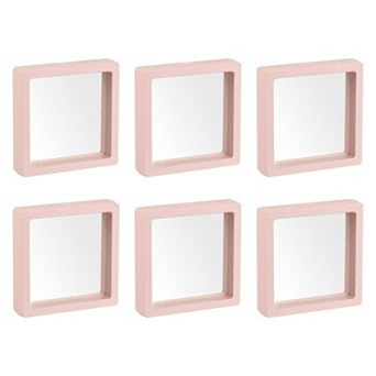 Floating Thin Film Display Box, Abs Frame Case 7cm X 7cm X 2cm Pack Of 6