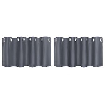2 pc Blackout Window Curtain Panels Kitchen Curtains 52 X 18 Inch