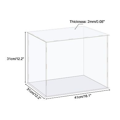 Display Case Box Acrylic Box Transparent Dustproof Protection Showcase 41x31x31cm For Collectibles