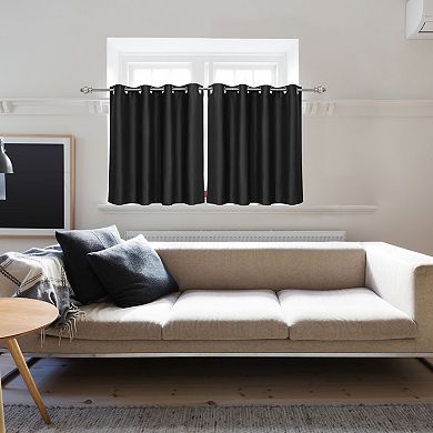 Polyester Blackout Curtain Panel Set Of 2, 52"x36"