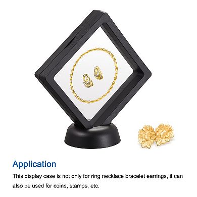 Floating Thin Film Display Box With Base 9cm X 9cm X 2cm Pack Of 6