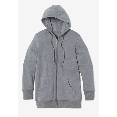 Woman Within Plus Size Better Fleece Zip-Front Hoodie