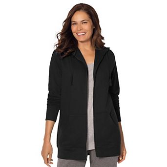 Woman Within Plus Size Better Fleece Zip-Front Hoodie