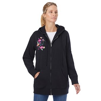 Woman Within Plus Size Better Fleece Zip-Front Hoodie