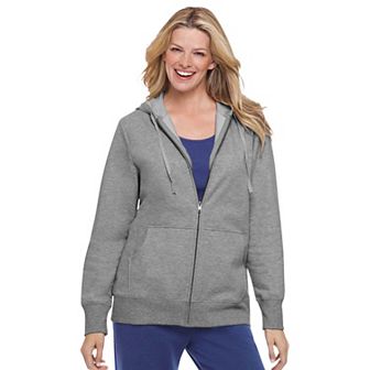 Woman Within Plus Size Better Fleece Zip-Front Hoodie