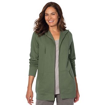 Woman Within Plus Size Better Fleece Zip-Front Hoodie