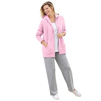 Woman Within Plus Size Better Fleece Zip-Front Hoodie