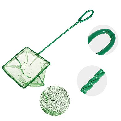 2 Pcs Aquarium Fish Net Aquarium Fish Tank Accessories Small Fish Fine Net Green 6"