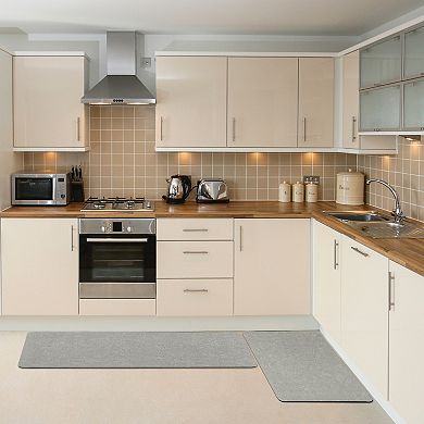 Kitchen Rugs, Cushioned Anti Slip Kitchen Mats, Waterproof Rug 18" X 48" 3pcs