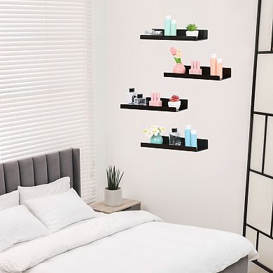 Clear Acrylic Floating Shelves Bathroom Living Room Kitchen Room Wall Display Shelf