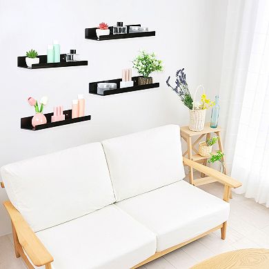 Clear Acrylic Floating Shelves Bathroom Living Room Kitchen Room Wall Display Shelf