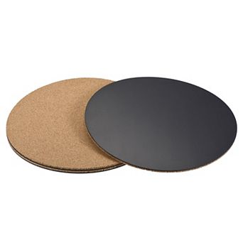 Cork Plant Mat 10" Round Plastic Absorbent Waterproof Coaster Pad For Home Garden Pot, Pack Of 3