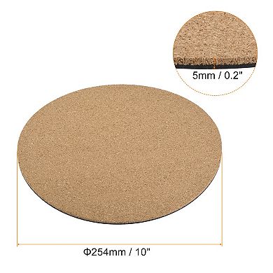 Cork Plant Mat 10" Round Plastic Absorbent Waterproof Coaster Pad For Home Garden Pot, Pack Of 3