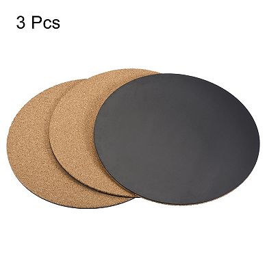 Cork Plant Mat 10" Round Plastic Absorbent Waterproof Coaster Pad For Home Garden Pot, Pack Of 3