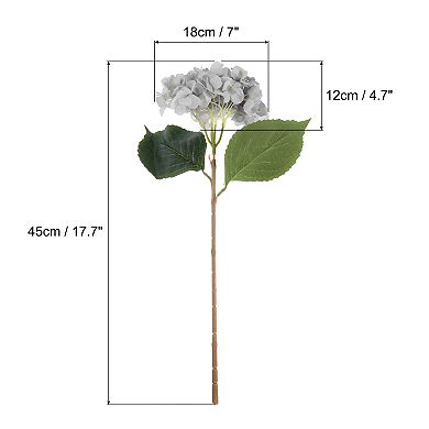 3 Pcs Faux Hydrangea Flowers Artificial Hydrangeas Fake Silk For Home Decor Table