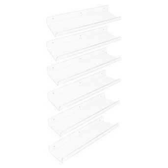 Acrylic Floating Shelves Clear Shelves For Bedroom Living Room And Kitchen Wall Display Shelf 6 Pack