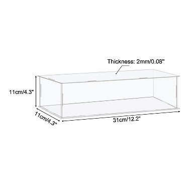 Display Case Box Acrylic Box Transparent Dustproof Protection Showcase 31x11x11cm For Collectibles