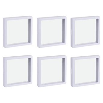 Floating Thin Film Display Box, ABS Frame Case 11cm x 11cm x 2cm Pack of 10