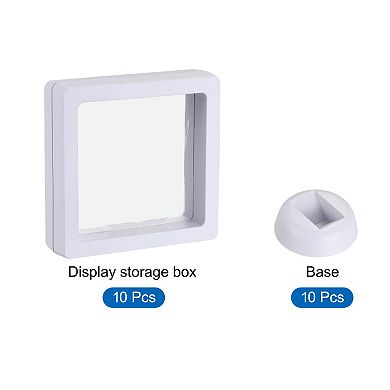 Floating Thin Film Display Box With Base 5cm X 5cm X 2cm Pack Of 10