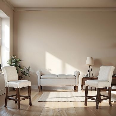 510 Design Aubrey Upholstered Storage Bench