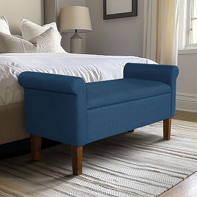510 Design Aubrey Upholstered Storage Bench