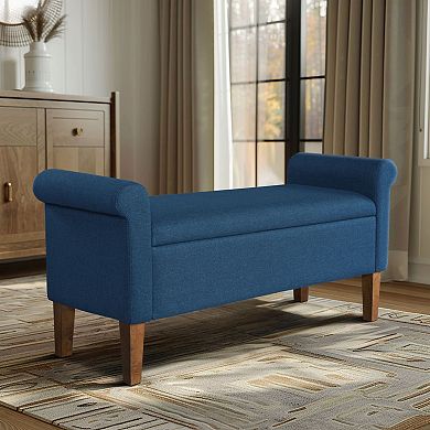 510 Design Aubrey Upholstered Storage Bench