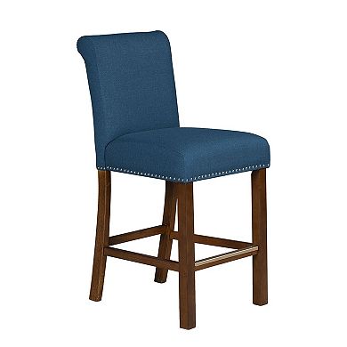 510 Design Aubrey Upholstered Counter Stool with Nailhead Trim Set of 2