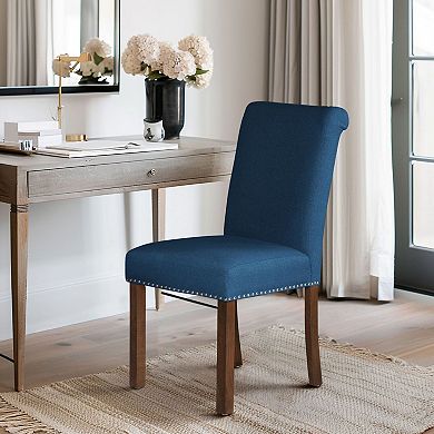 510 Design Aubrey Upholstered Dining Chair with Nailhead Trim Set of 2