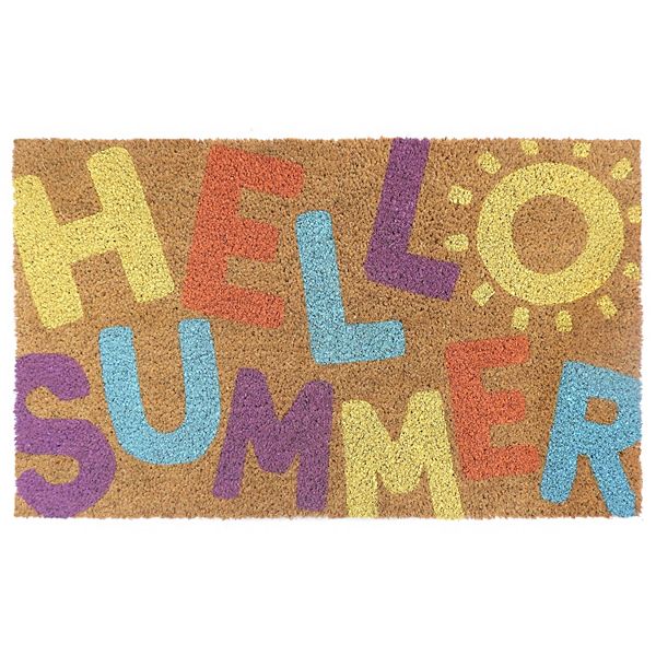 Celebrate Together™ Summer "Hello Summer" Coir Doormat - Popcorn