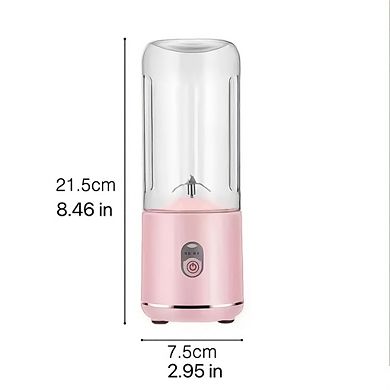 500ml Electric Portable Juicer - Usb Rechargeable, Abs Plastic, Household Machine