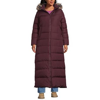 Plus Size Lands' End Hooded Maxi Down Puffer Coat