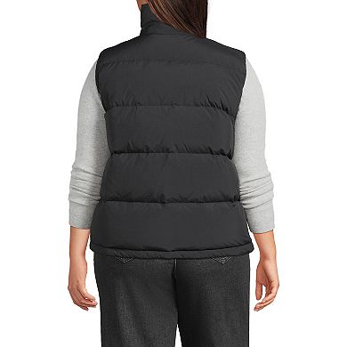 Plus Size Lands' End Mockneck Down Puffer Vest